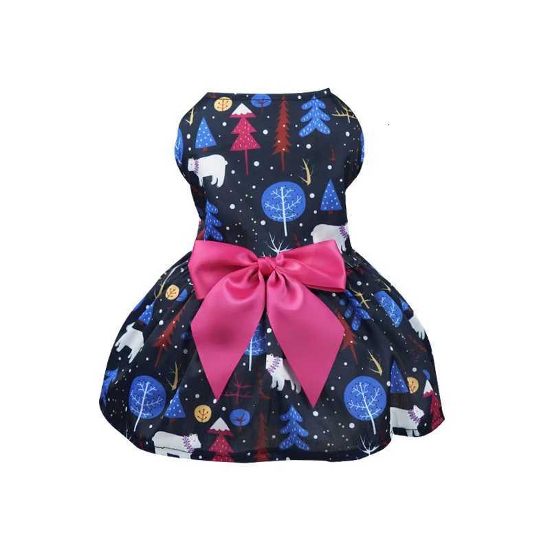 Christmas Dog Clothes Dog Dress Xmas Clothes Winter Cosplay Cat Pet Cute Printed Skirt Fancy Princess Puppy Dress Pet Clothing M251208