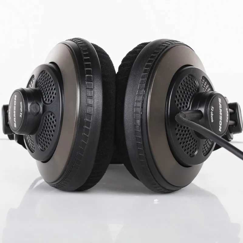 Samson SR850 Monitoring Headset Velour Earcup Semi-Open Monitor Headphone For Studio Recording Karaoke Game M251208