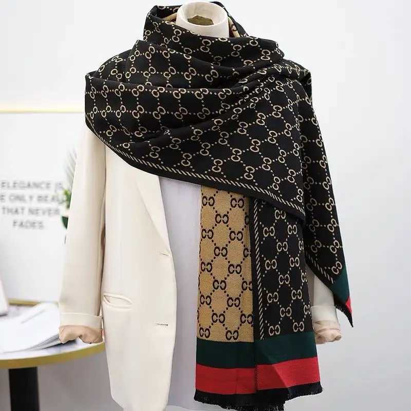 Luxury New Luxury Winter Two-Sided Cashmere Long Fringe Scarves High Quality Women Thicken Wrap Shawl Ladies Pashmina Warm Scarf Y251208a