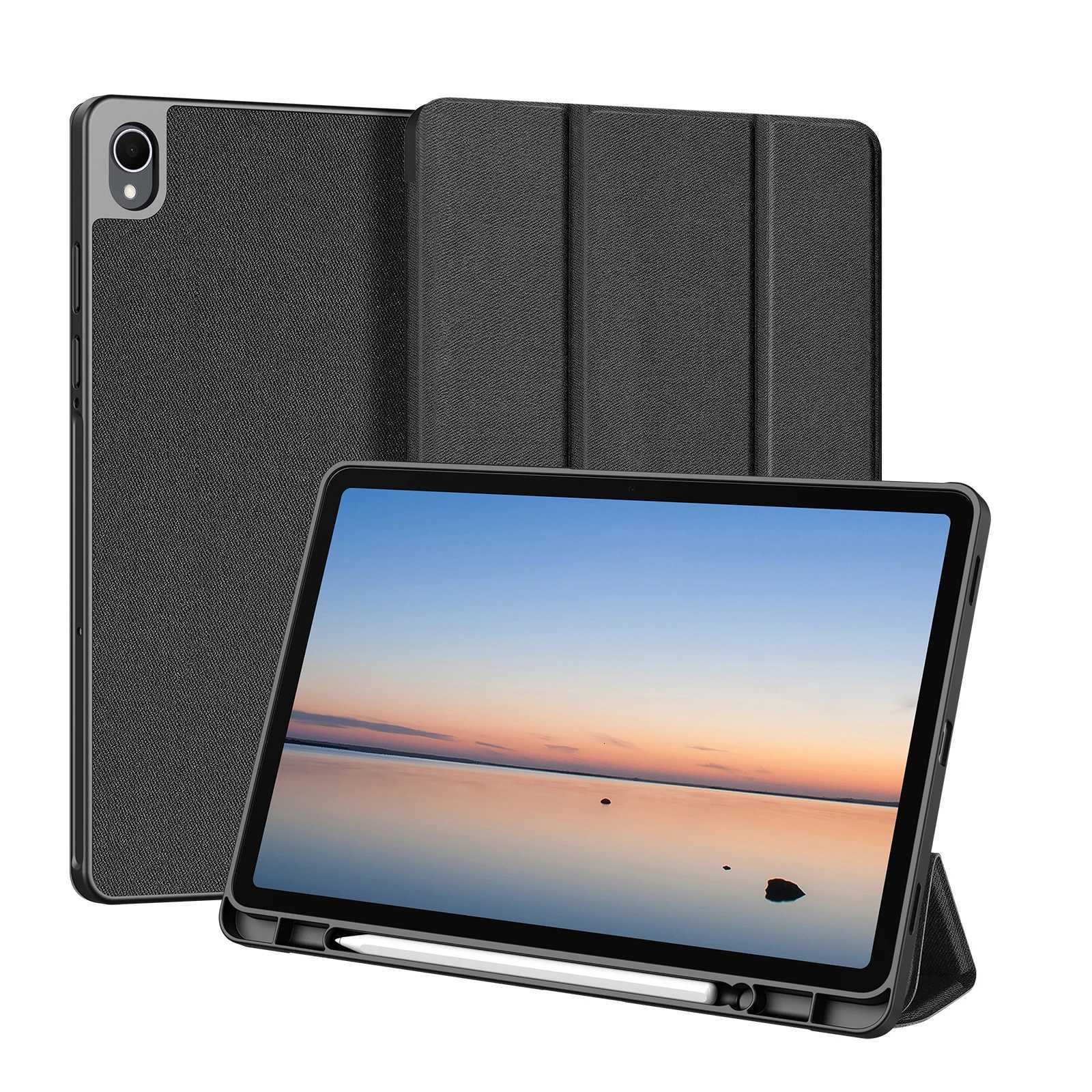 DUX DUCIS Trifold Stand Case for Galaxy Tab S11 tra S11 Tablet with S Pen Holder Auto Wake Sleep Protective Case C251208