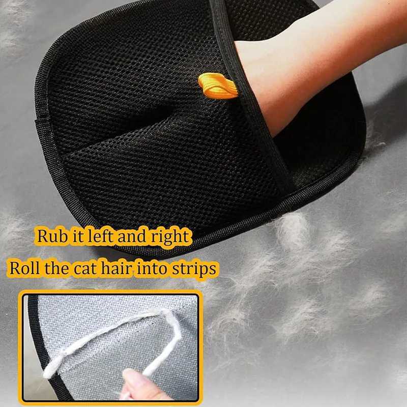 Hot pet hair removal tools reusable gloves pet double-sided beauty gloves carpet removal pet fur hair pet supplies M251208 - view 3