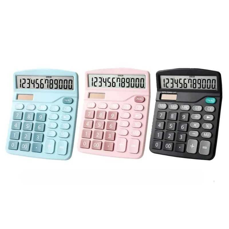 Desktop Standard Calcator with 12-Digit Large LCD Display Solar and Battery Dual Power for Basic He Use H251208