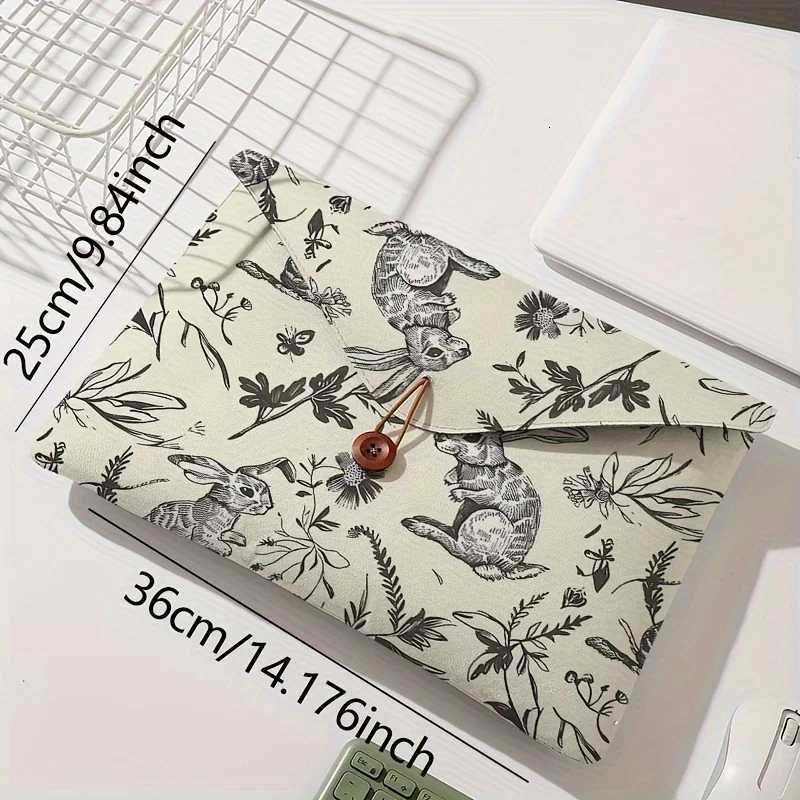 Rabbit print pattern laptop bag with soft laptop fabric cover suitable for laptop soft cover storage and tablet storage bagT251208