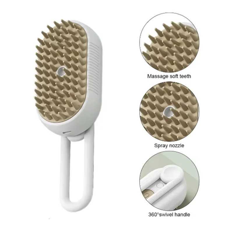 Hot Cat Dog Pet Spray Massage Brush One Button Steam Spray Folding Rotatable Floating Hair Bath Hair Removal Brush Comb M251208 - view 6