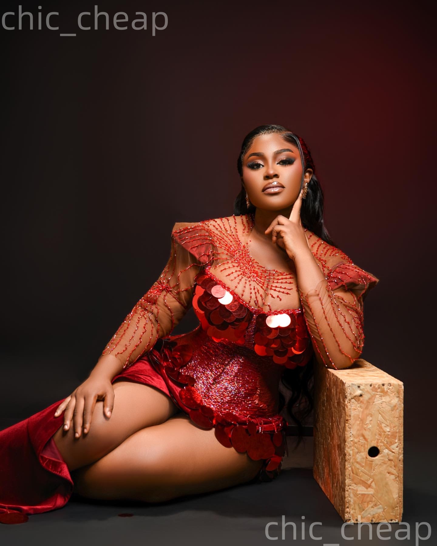 Aso Ebi Dark Red Mermaid Prom Dresses 2026 Beaded Sequins Velvet Evening Formal Party Second Birthday Engagement Gowns Plus Size Dress For Special Occ