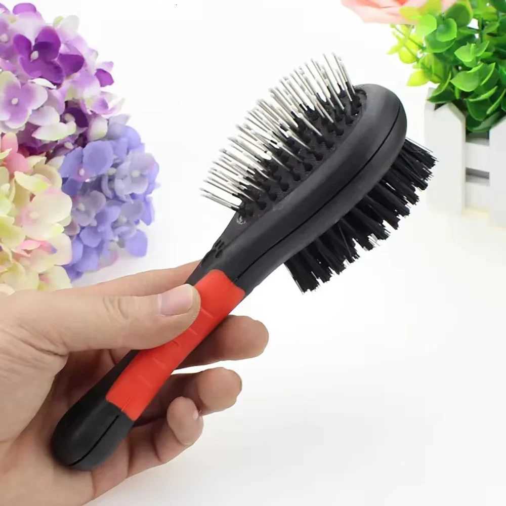 Pet Dog Needle Comb Durable Double-Sided Bathing Brush Plastic Massage Beauty Bristle Brush Floating Hair Remove Grooming Tools M251208 - view 7