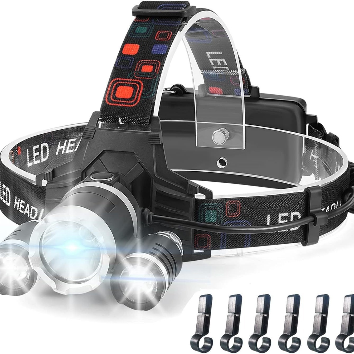 ZK20 LED Headlamp 8000 Lumen Torch Flashlight Headlight Waterproof Head Light Camping Hiking Fishing Mining Light Lamp Torch 241119