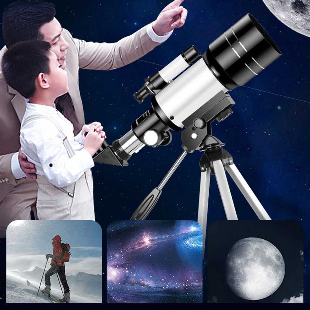 Travel Telescope 300mm Portable Telescope 70mm Aperture Refractor Astronical Refractor Telescopes for Astrony Beginners C251208