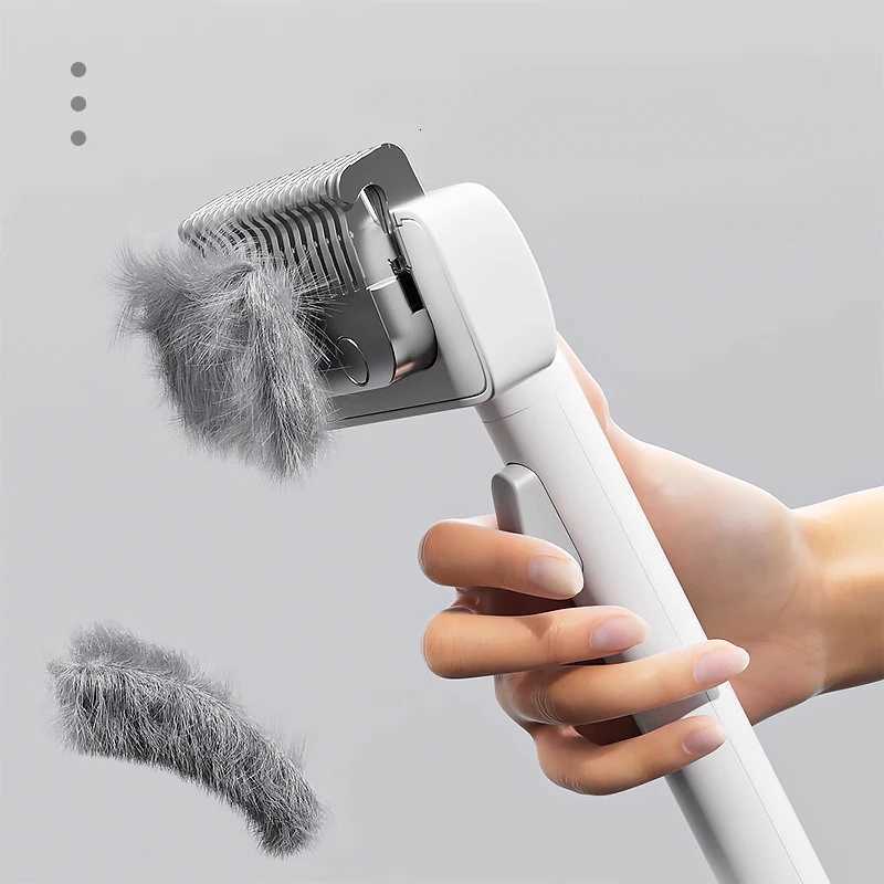 Professional Pet Grooming Brush - Detangling Comb for Cats Dogs Removes Loose Hair Shedding Anti-Mat Deshedder Tool M251208