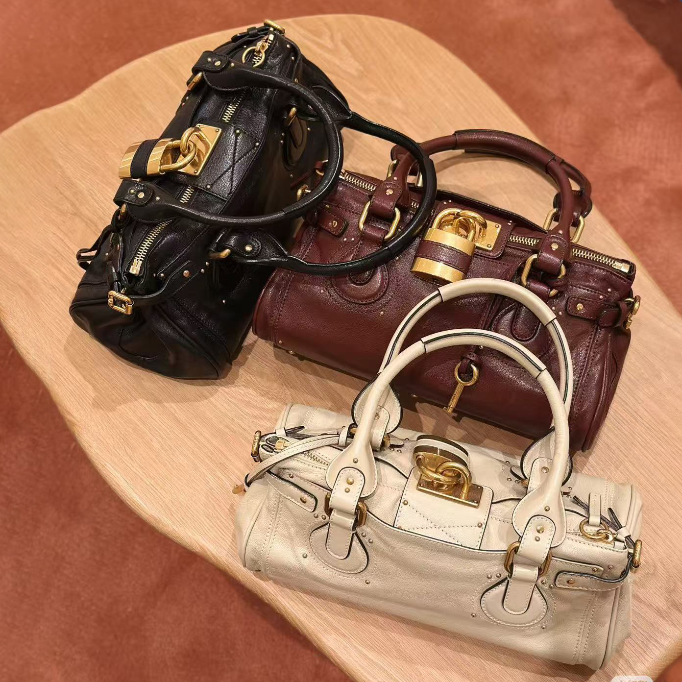 new 10A quality genuine leather brown black PaddingtonS bag in grained leather designer luxury bag shoulder women handbags