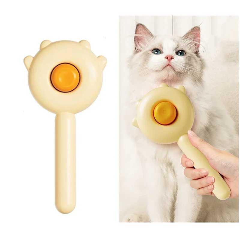 Pet Hair Removal Comb Cat Brush Self Cleaning Slicker Brush for Cats Dogs Egg Shape Hair Remover Scraper Pet Grooming Tool M251208