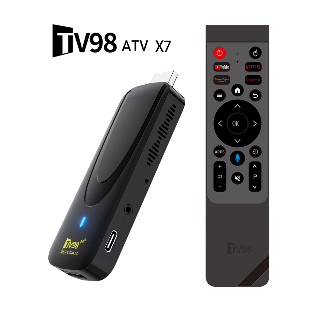 TV98 ATV X7 TV Stick 2GB 16GB Android 14.0 Allwinner RK3518 Quad Core Wifi 4G 5G BT5.0 Voice Remote Smart Assistant HD 4K 8K