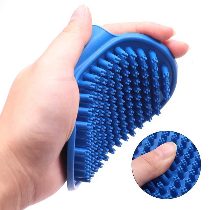 Cat Grooming Comb Dog Bath Brush Pet Grooming Shedding Soothing Massage Rubber Bristles Comb with Adjustable Ring Handle M251208 - view 6