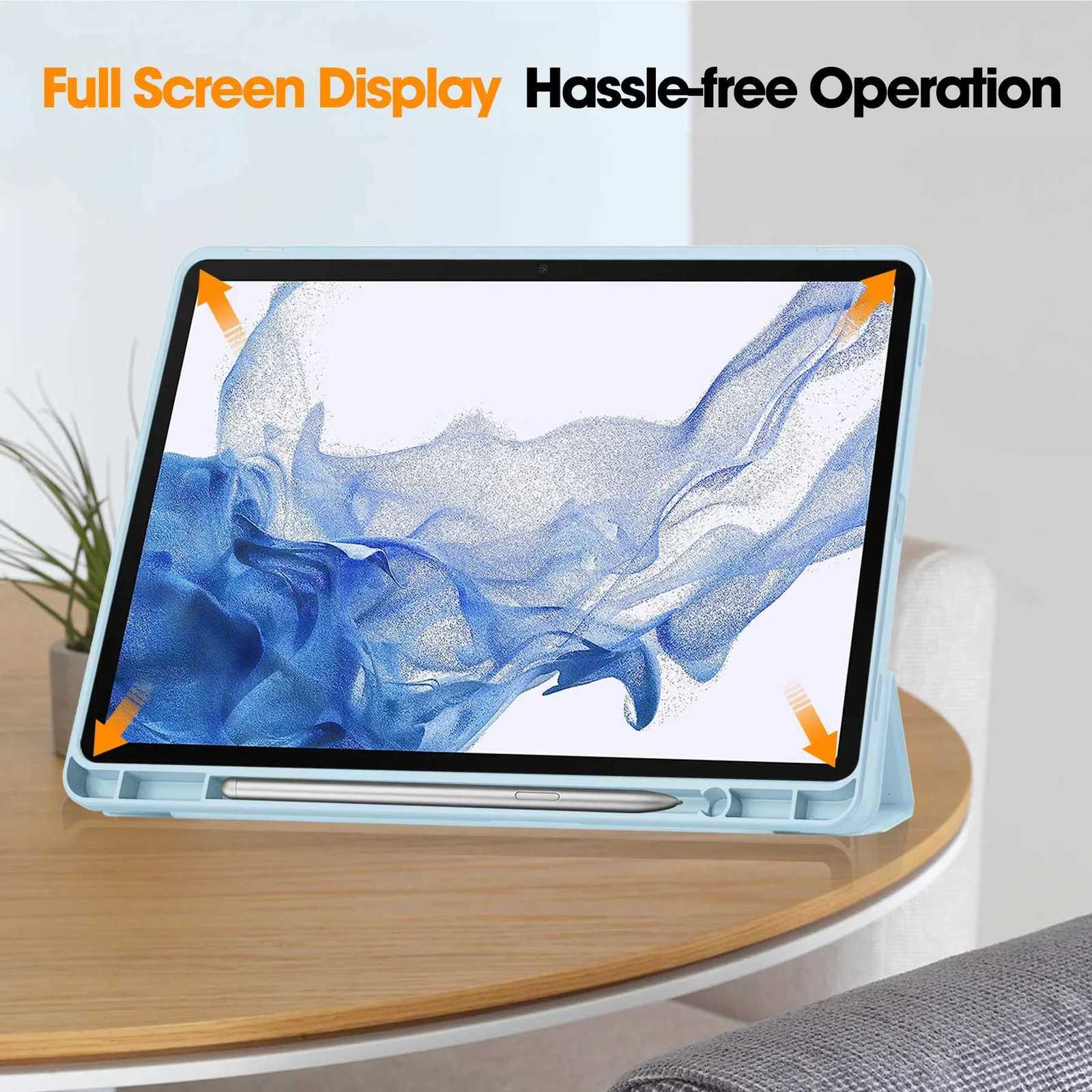 PU Smart Case for Galaxy Tab S11 tra 146 S8 S10 S9 tra 146 X910 X916 X918 S10 Lite FE 11 with S Pen Holder Cover C251208