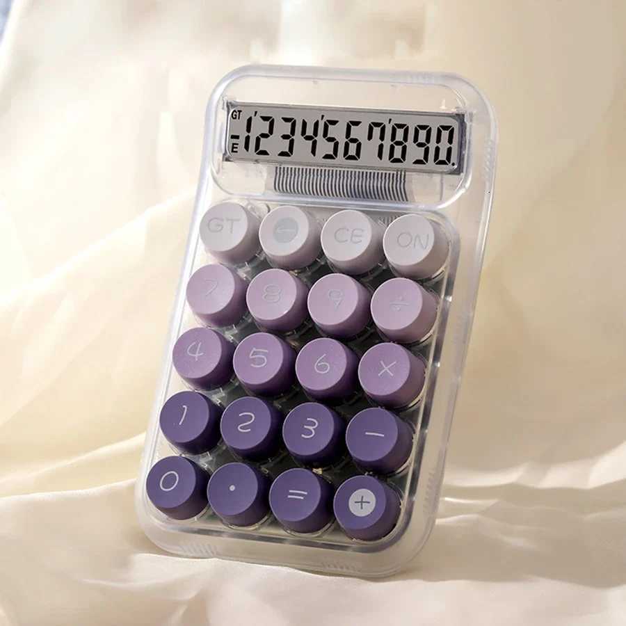 Transparent Gradient Large Button Calcator Large Screen Electronic Calcator 10 Digit Student Specific Calcator H251208