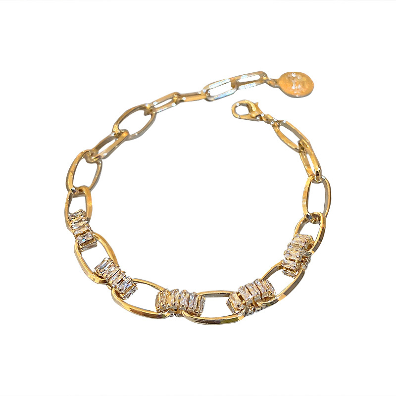 Zircon Chain Geometric European and American Light Luxury High-end Fashion Bracelet Elegant Temperament Hand Accessories Summer Trendy Style - view 6