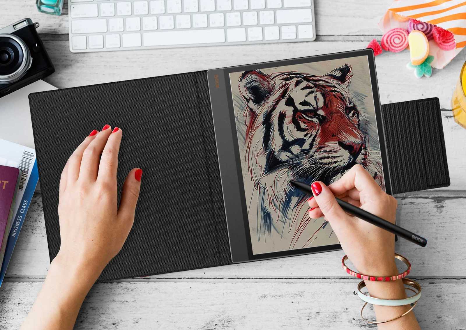 Magnetic Case for Boox Tab X C 133 tra-Thin Lightweight Leather Cover with Magnetic Pen Buckle Auto Sleep/Wake C251208