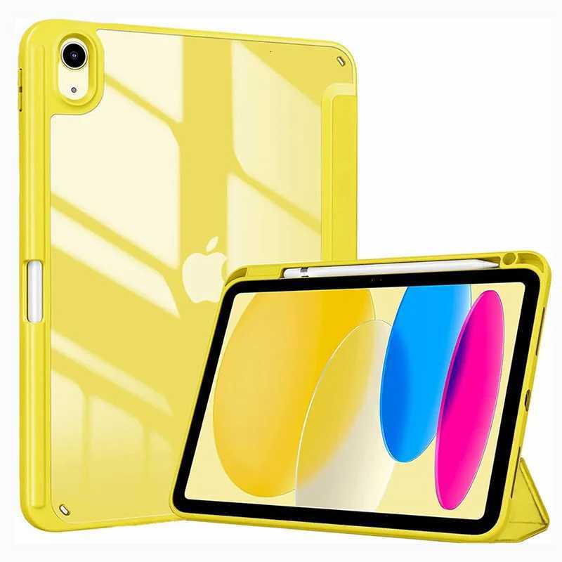 For iPad 10th 11th Generation 2022 Case with Pencil Holder Hybrid Slim Tri-fold Stand Protective Cover C251208