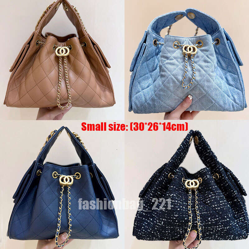 26C Designer Bag Handbags Quality for Women Luxury Hobo Bag Real Caviar Leather Small Purse Quilted Shoulder Bags Size 30cm
