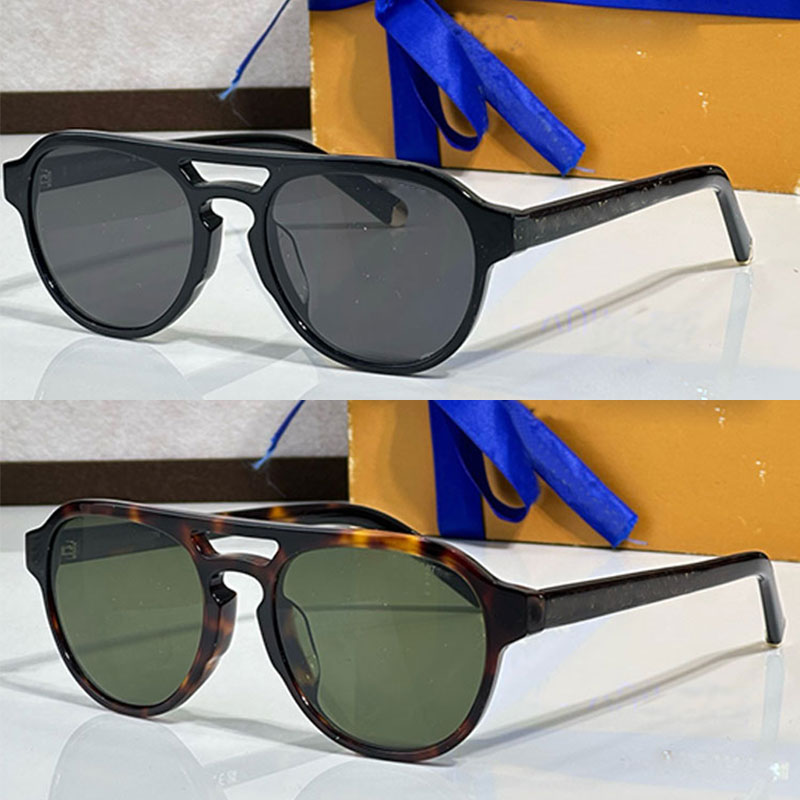 Fashion and trendy designer 2866 men women sunglasses trend retro pilot circular frame oversized glasses design avant-garde elegant style UV protection top quality