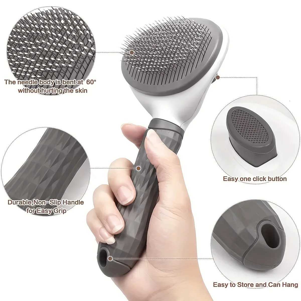 1/2 pack pet comb cat massage comb dog grooming brush stainless steel needle pet comb M251208 - view 4