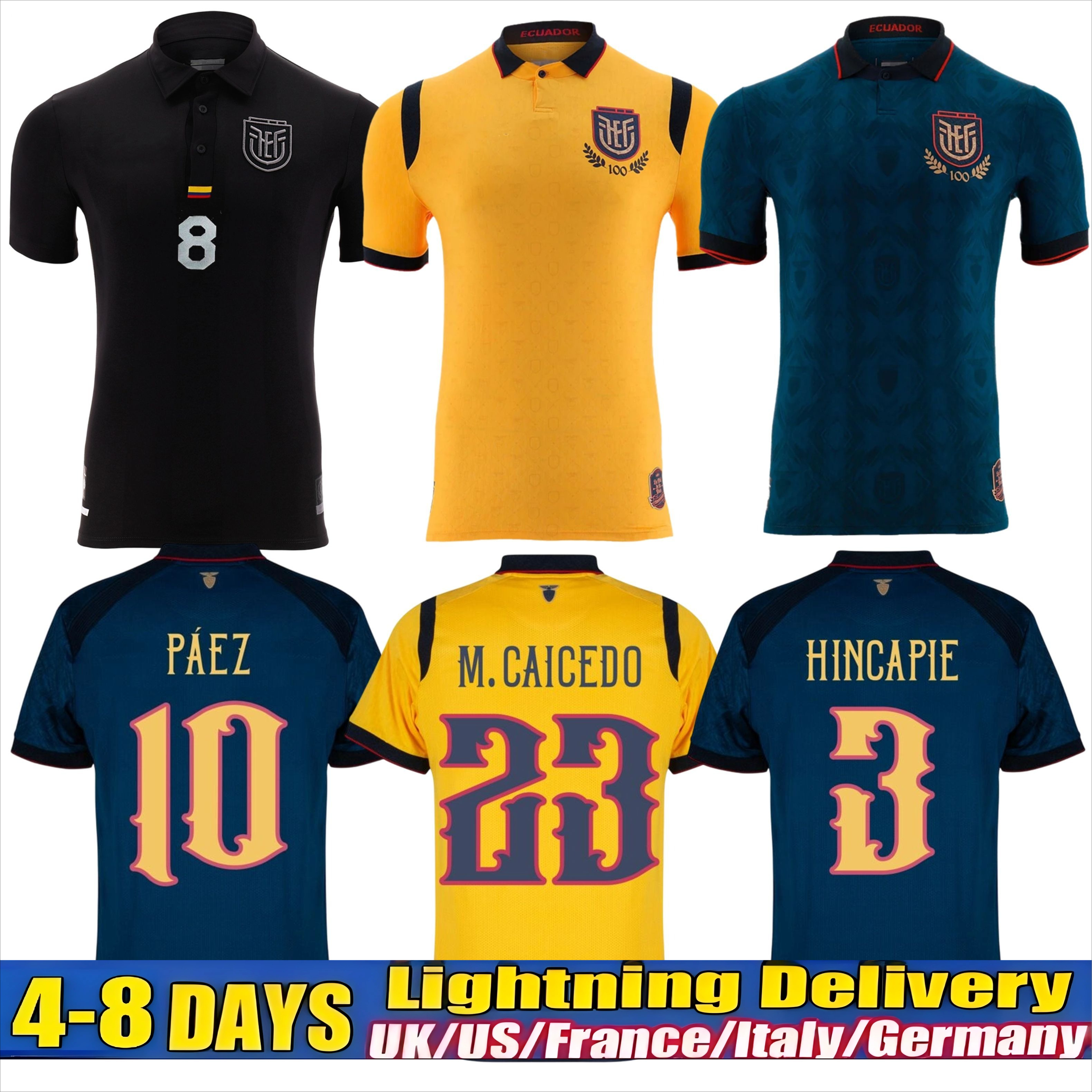 2025 Ecuador soccer jersey 25 26 Centenary national team Caicedo Paez Hincapie Pacho home away football shirt