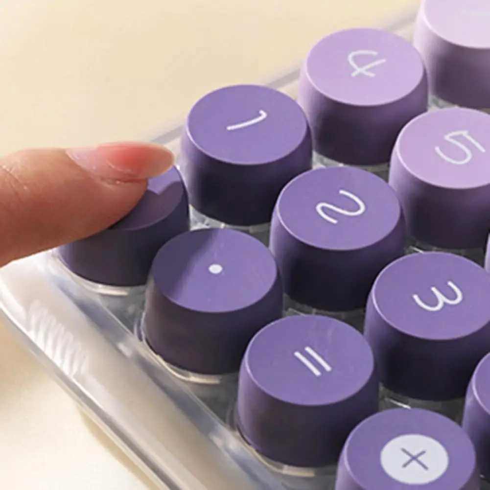 Gradient Colour Desktop Calcator Cute 12 Digit Large LCD Display Round Button Mechanical Keyboard Countertop Off Calcator H251208