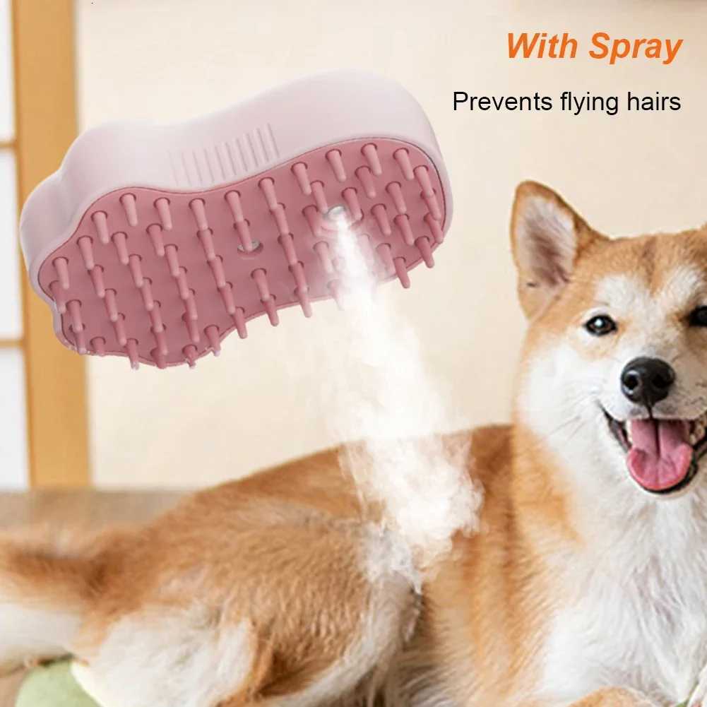 Cat Bath Brush 3 in 1 Multifunction Steaming Grooming Brush Rechargeable Dog Spray Brush for Long/Short Hair Pets Massage Comb M251208 - view 3