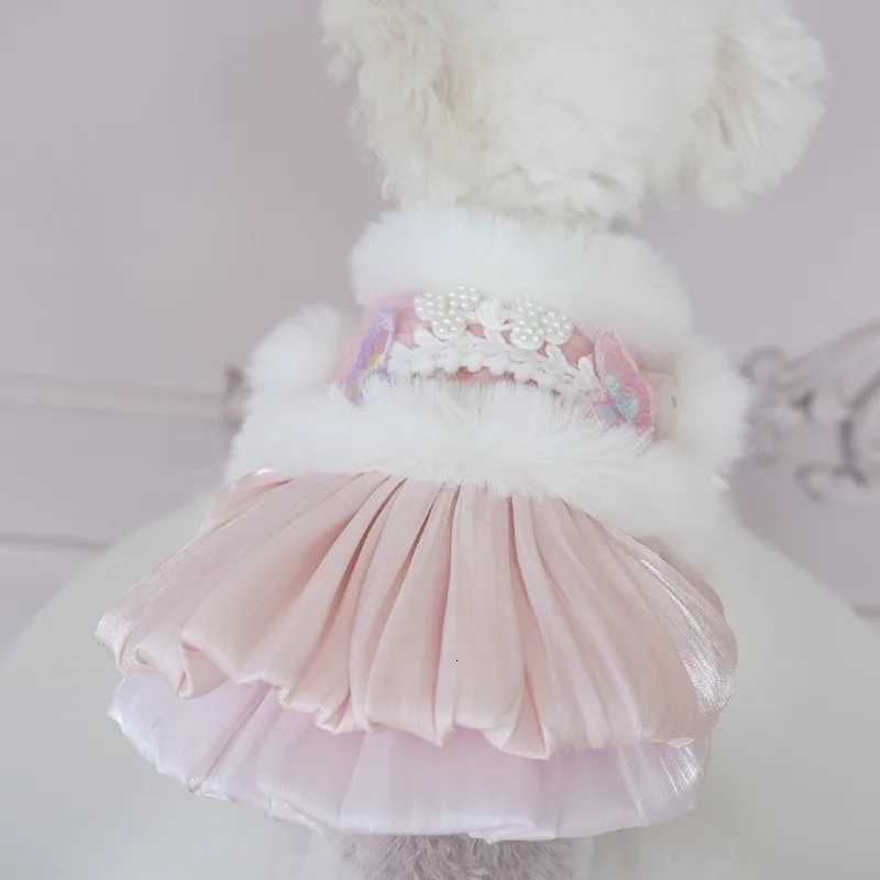 Pet Flannel Dress Rabbit Butterfly Tang Dress Princess New Year Small Medium Dog Coat Puppy Clothes Chinese Style Pet Skirt M251208