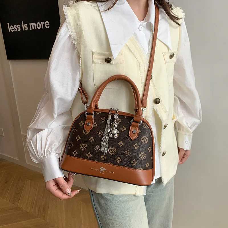 Luxury Printed Shell Bag 2025 - Vintage Inspired Shoder Purse - Wens Top Handle Crossbody Bag Chic Versatile Day Bag Y251208
