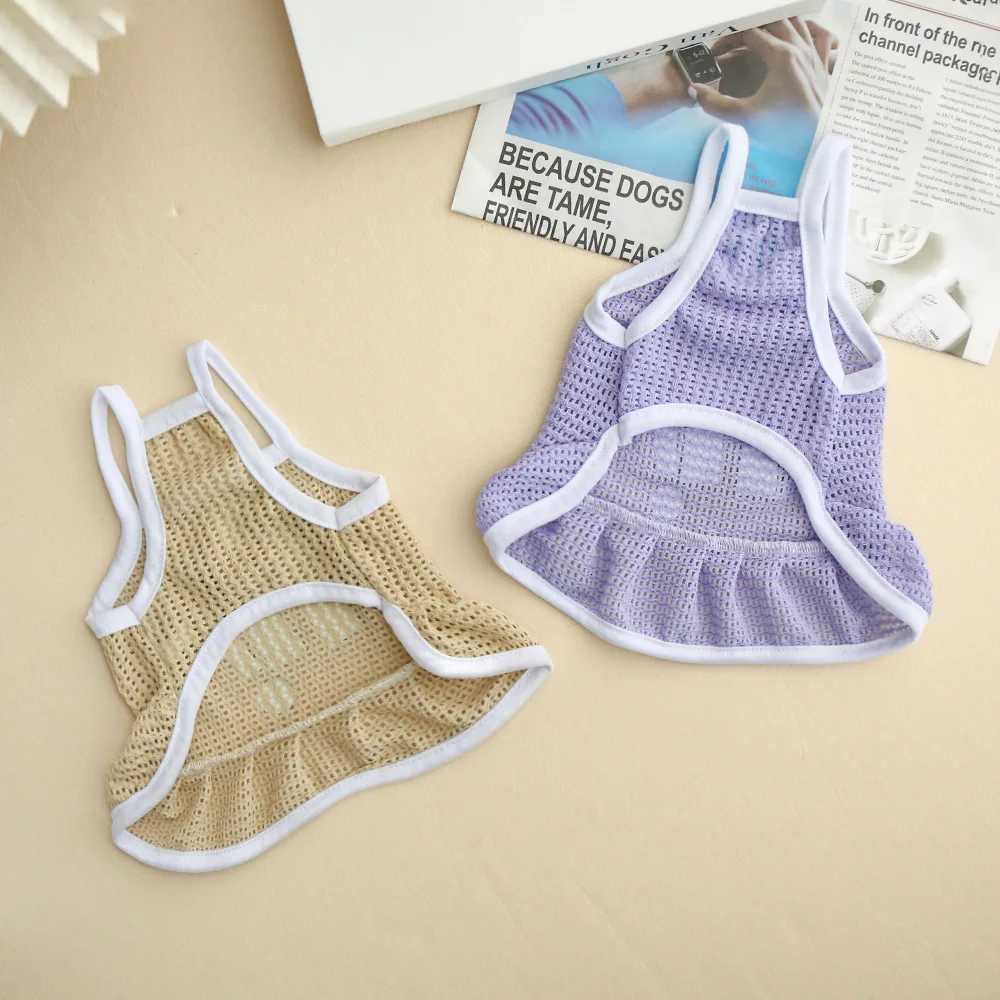 Cat and Dog Mesh Breathable Strap Skirt Pet Summer Cool Cute Simple Princess Skirt Teddy Bear Small Dog M251208