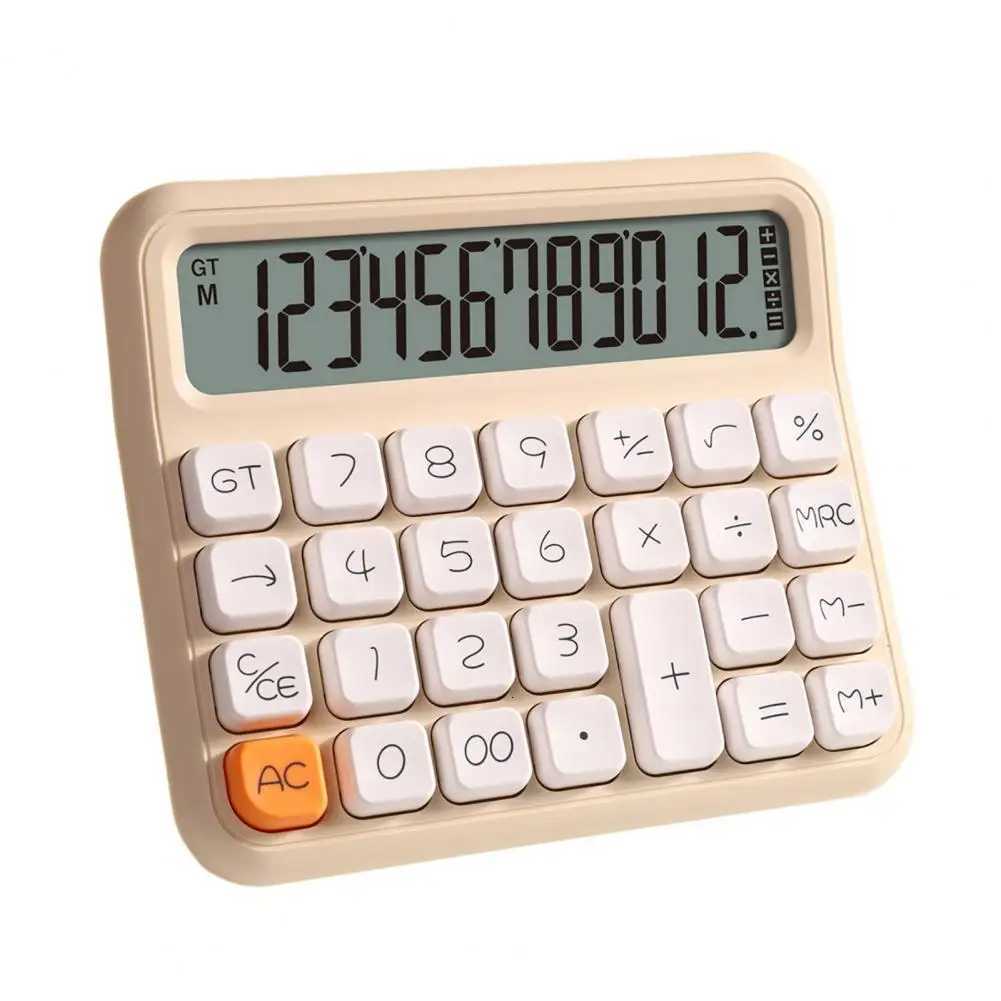 Basic Calcator with Extra Large LCD Display Battery Powered Portable Off He Use Desktop H251208