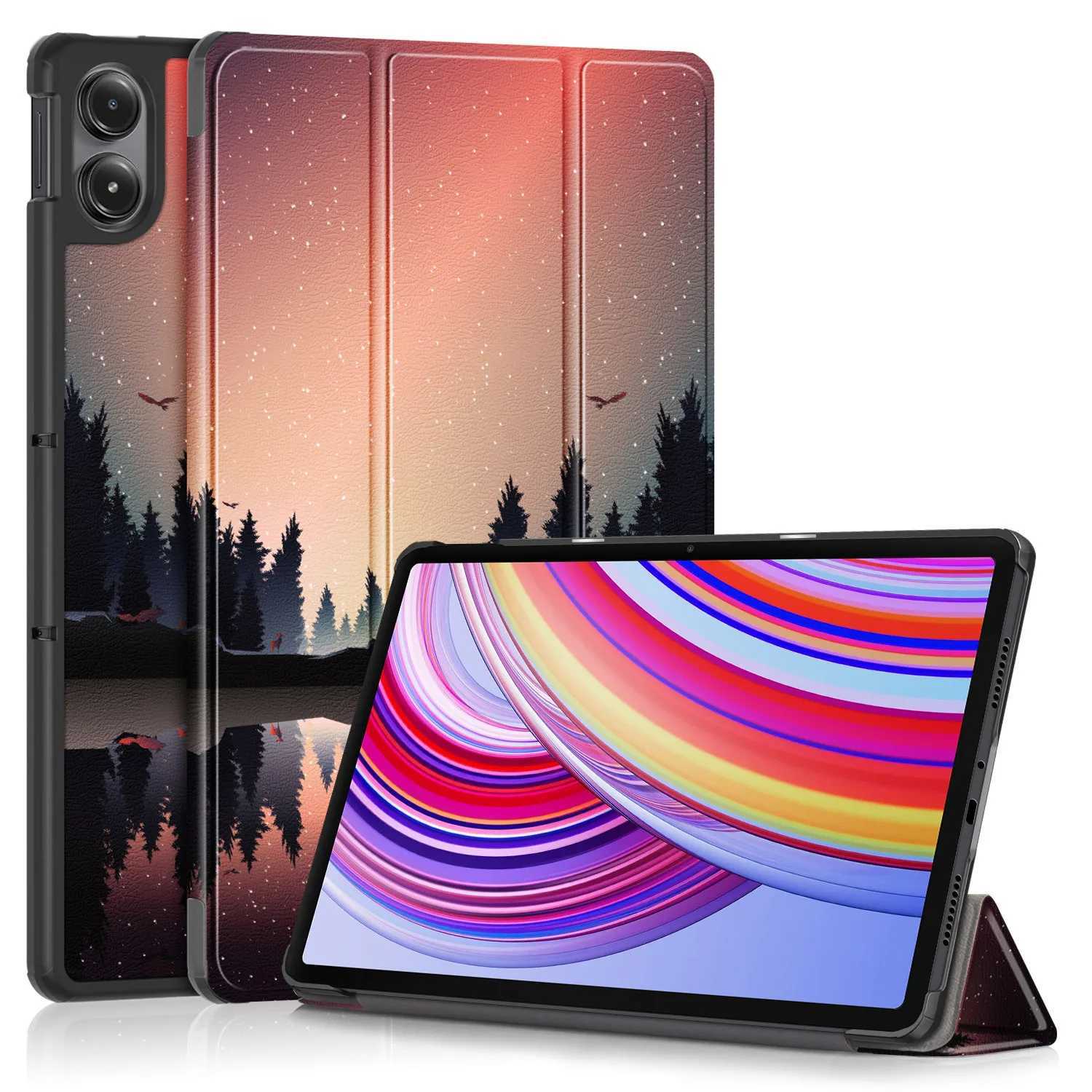 Suitable for Redmi Pad 2 Pro Case 2025 121inch PU Flip Cover Tri-Fold Stand Hard Back Cover Tablet Cases Auto Sleep/Wake C251208