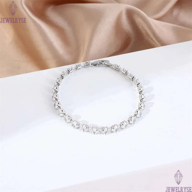 4x4mm CZ 18k gold tennis bracelet designer woman square iced out chain mens bracelets AAA zirconia silver diamond chains bangles man womens luxury jew