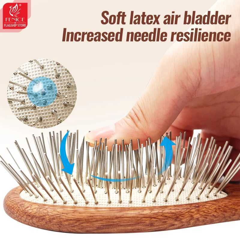 Fenice Pet Comb Solid Wood Handle in Cat Dog Hair Remover Brush Fur Combs Grooming Tool For Pet Cleaning Supplies Accessories M251208 - view 6