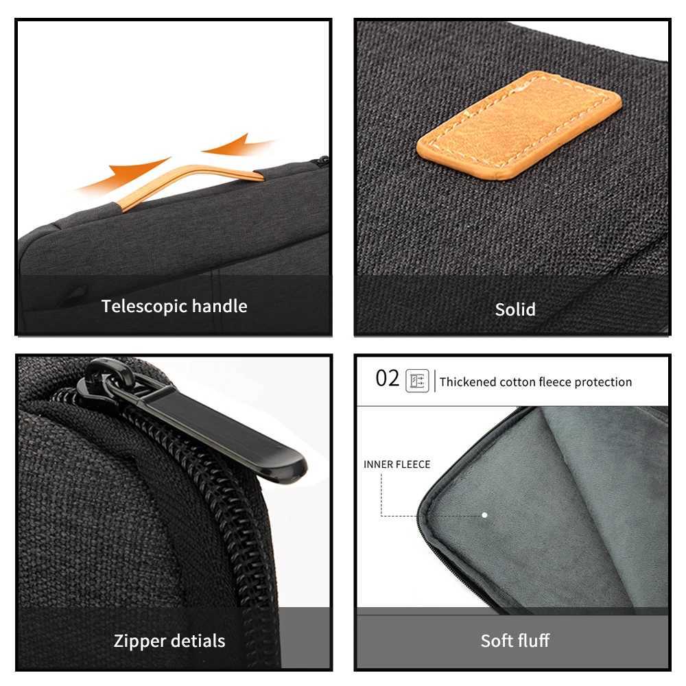 Laptop Sleeve Bag For Macbook Air Pro 133 156 14 inch Notebook Case For Xiaomi Huawei Lenovo Dell Asus Protector Laptop CoverT251208