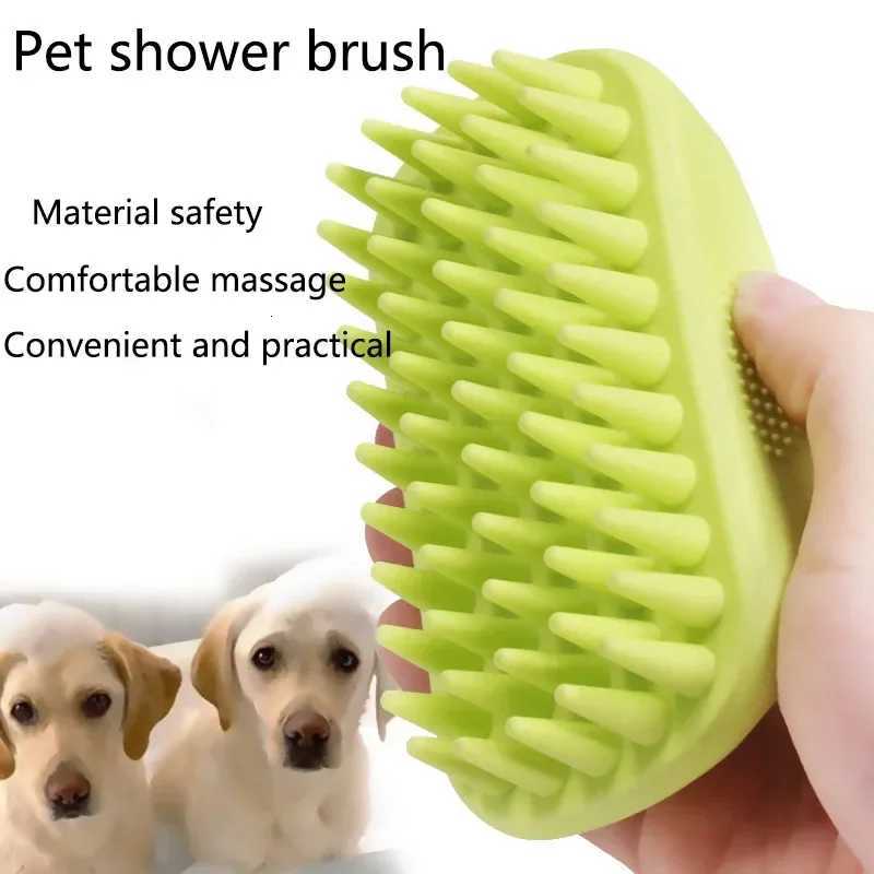 Pet Bath Brush Rubber Comb Hair Removal Brush Pet Dog Cat Grooming Cleaning Glove Massage Pet Hair Care Tool M251208