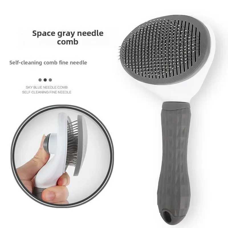 For Cat Accessories Dog Grooming Equipment Cats Products Non-slip Beauty Brush Pet Hair Removal Comb Things Supplies Home Garden M251208 - view 7