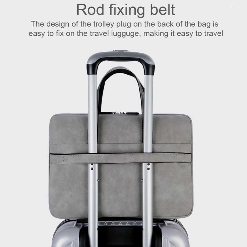 Laptop Bag 13 14 15 156 inch Handbag Women Notebook Bag For Macbook Air Pro 16 Case Xiaomi Asus PU Leather Luxury Computer BagT251208