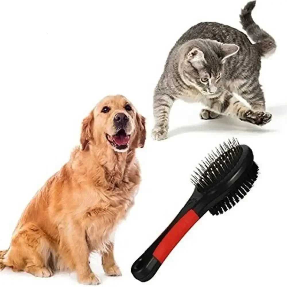 Pet Dog Needle Comb Durable Double-Sided Bathing Brush Plastic Massage Beauty Bristle Brush Floating Hair Remove Grooming Tools M251208 - view 6