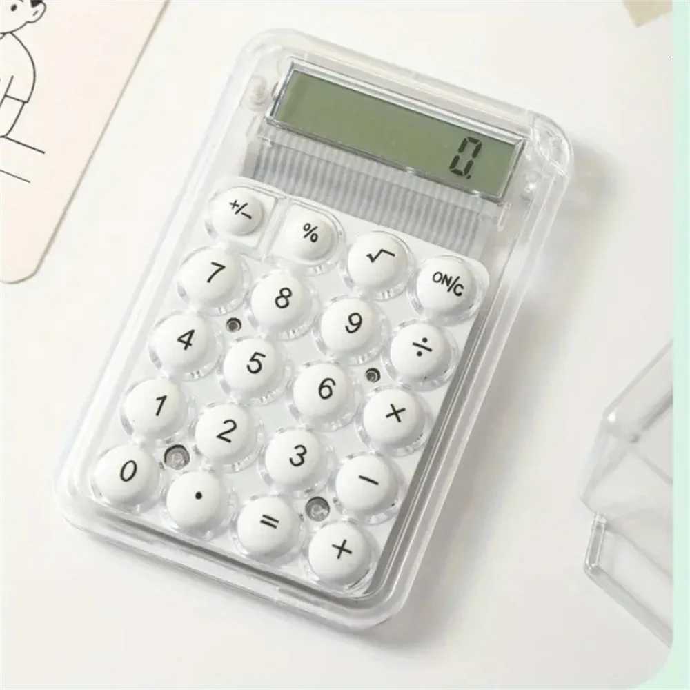 Transparent Calcator Electronic Desktop Calcator LCD Display Mini Pocket Calcator Off Student Test Kids Gift Basic H251208