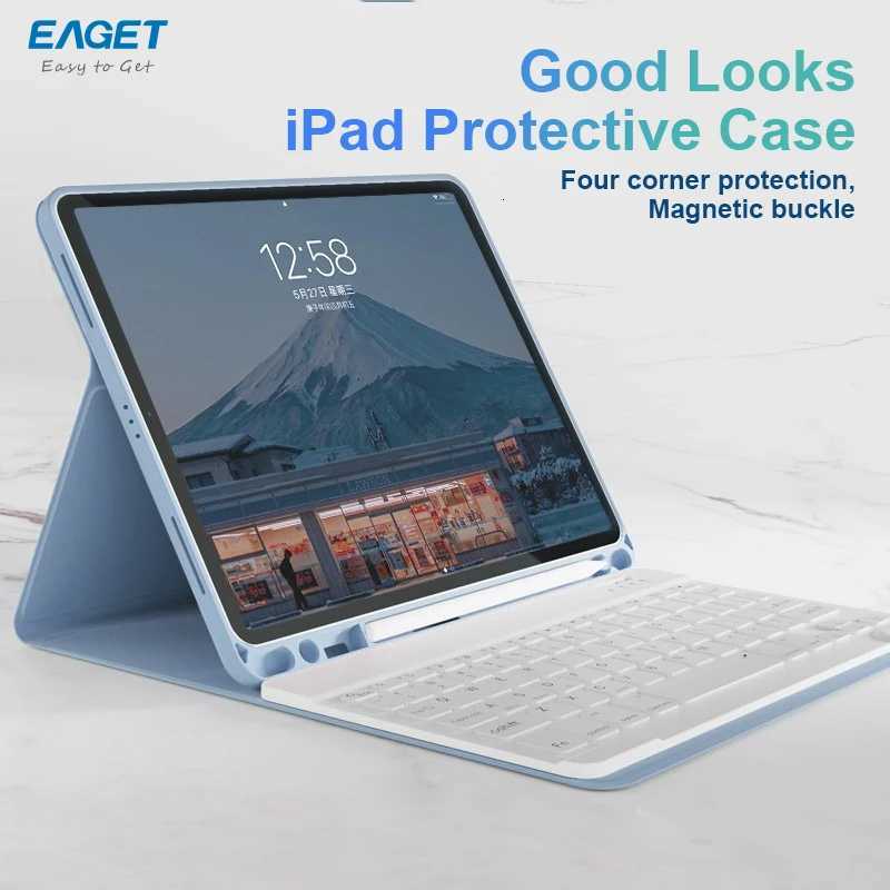 Eaget For iPad Air 4/5 Case 2022 109 10th 2020 Pro 11 with Pencil Holder Cover 2018 97 5/6th 2021 102 7/8/9/10th Generation C251208