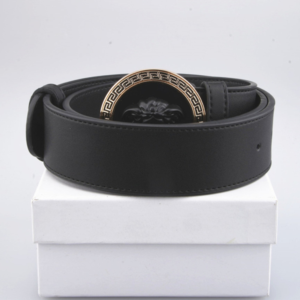 Belts mens belt belts for women designer 38cm width belts classic luxury brand belt Medusa buckle black solid color belts man and fashion belt simon belt ceinture AA