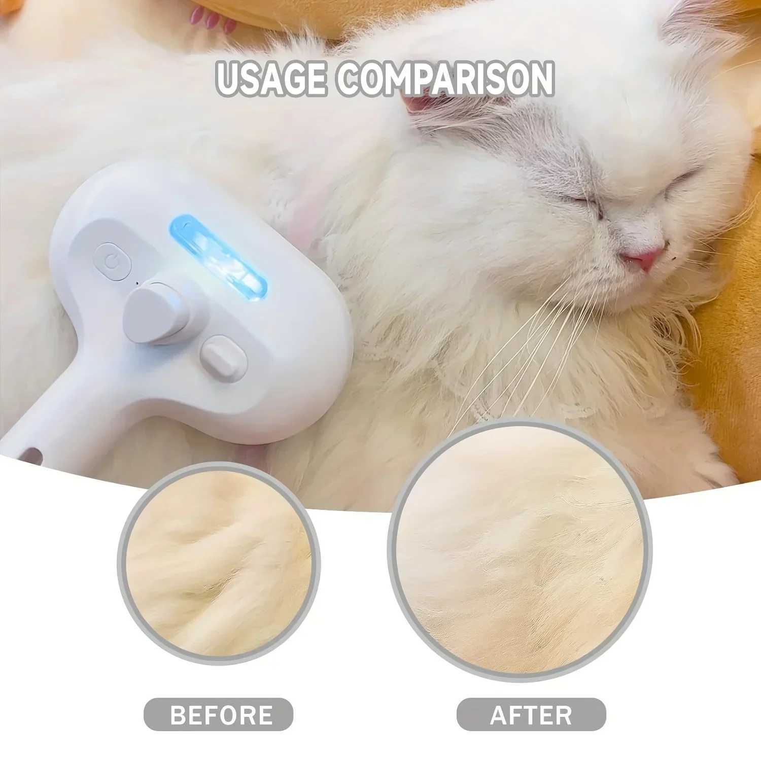 Pet Spray Hair Comb Cleaning Brush Cats Grooming Dog Accessories Tools Dematting Water Mist Humidifier Comb M251208 - view 3