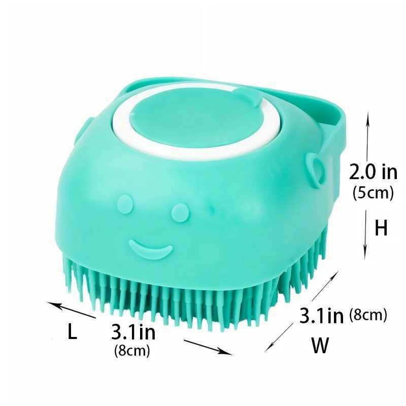 Popular pet dog silicone bath brush cleaning care bath massage brush safe and comfortable pet comb M251208 - view 6