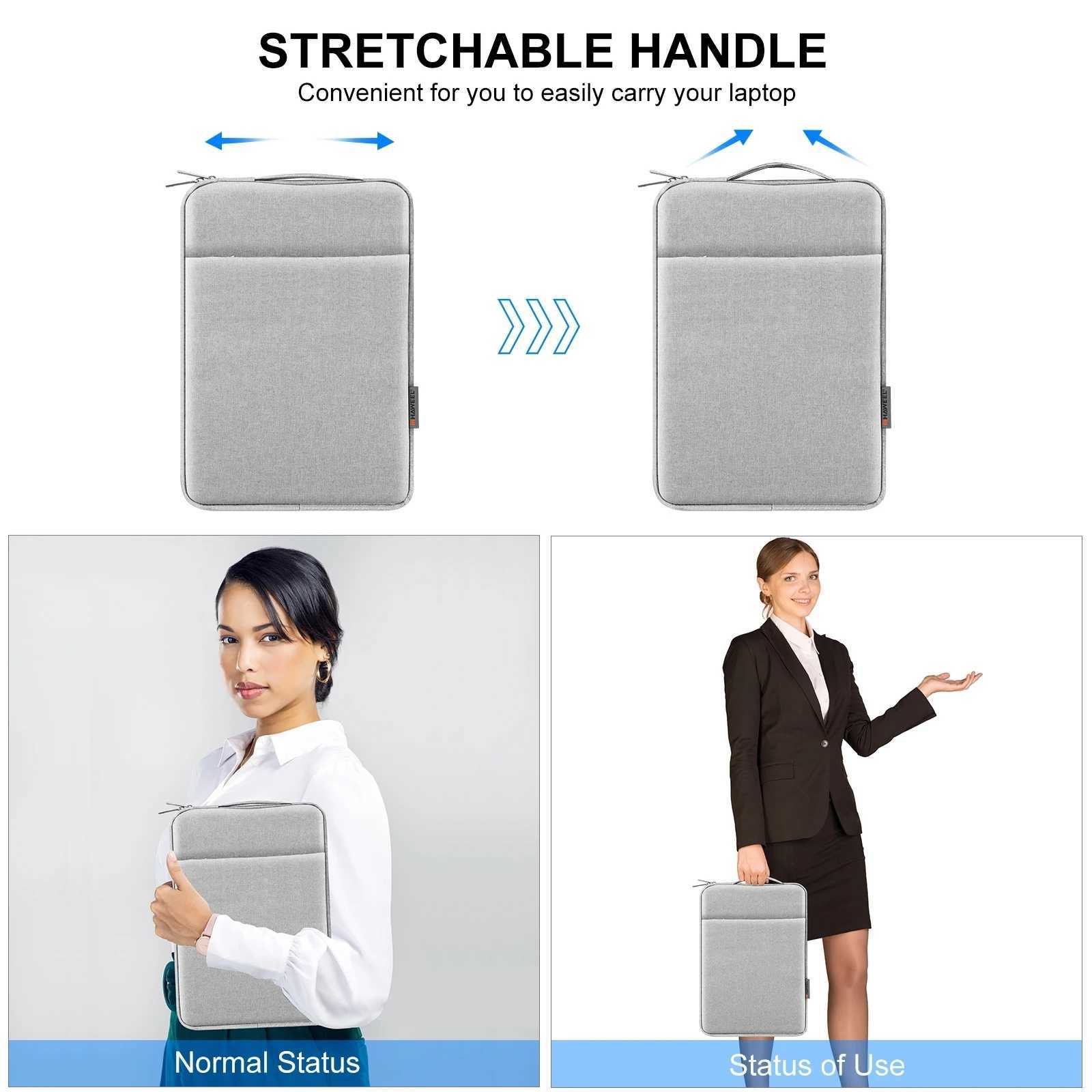 HAWEEL Waterproof Laptop Sleeve Case Notebook Handbag Macbook Bag Handle For 15-167 inch14-15 inch125-135 inch LaptopT251208