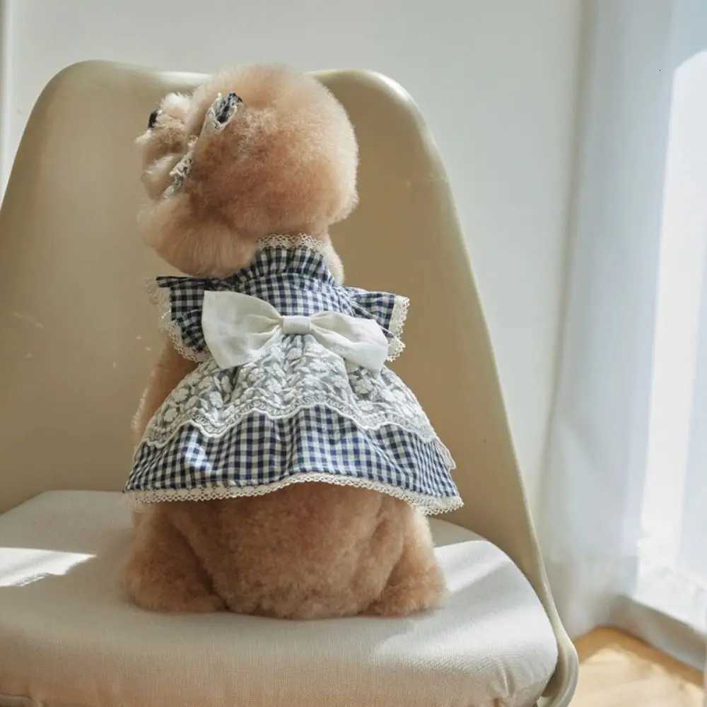 Pet Supplies Cotton Dog Vest Flying Sleeve Cute Cat Princess Skirt Soft Lace Pet Clothes Autumn M251208