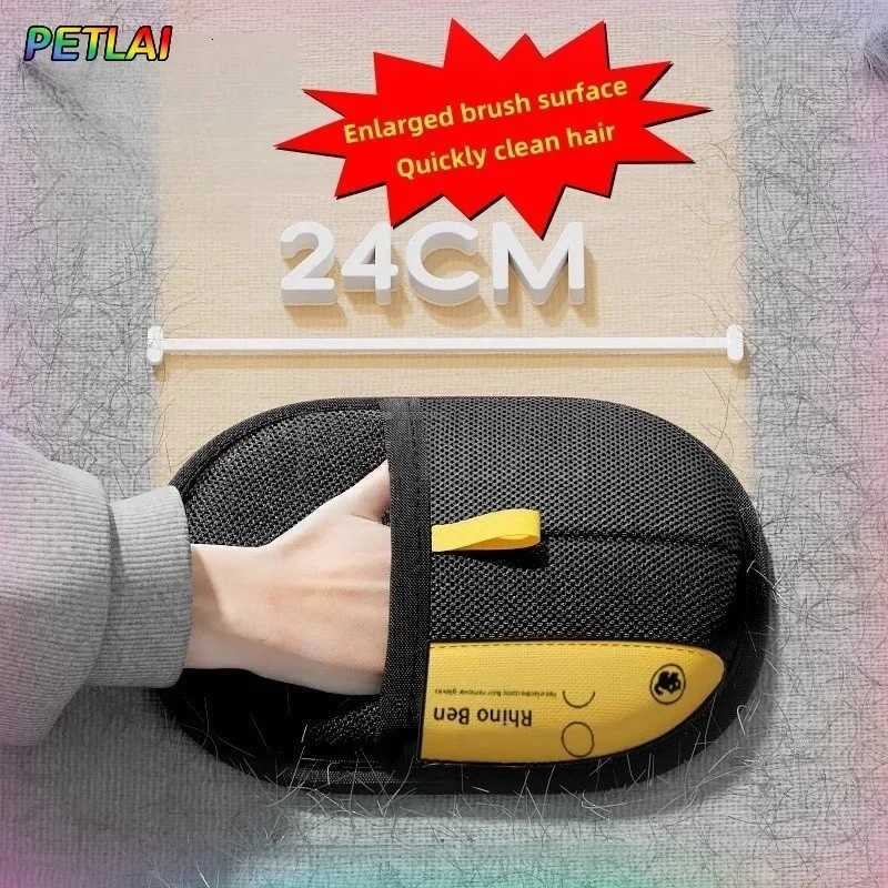 Pet hair glove removal Cat Grooming Reusable Electrostatic Dedusting Brush Dog Hair Remover for Couch Carpet Clothes Washable M251208 - view 6