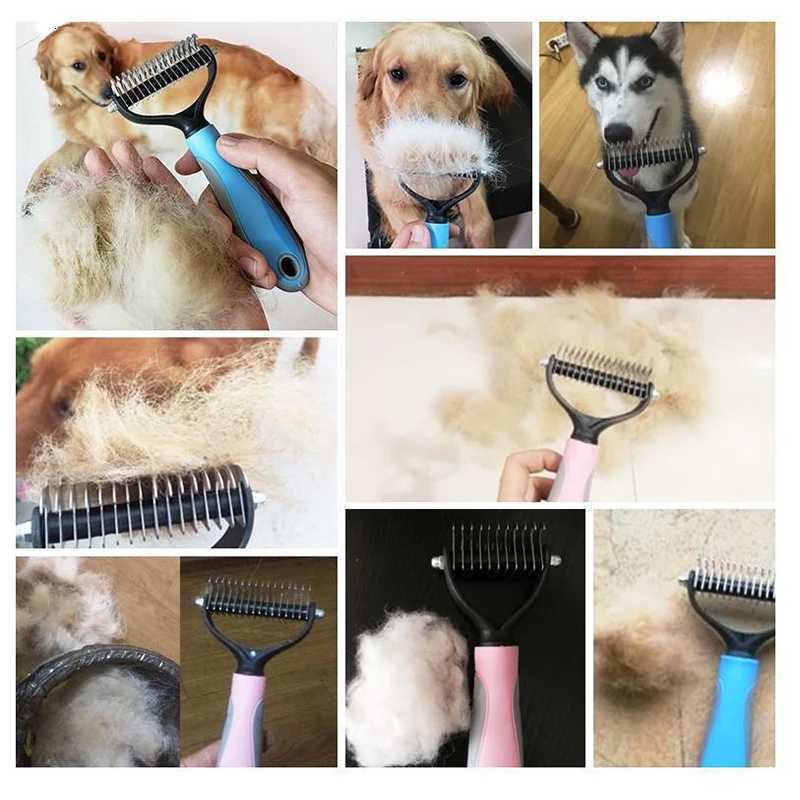 dog brush double-sided hair removal comb and hair removal tool used to remove mats and tangles the best pet grooming brush M251208 - view 5