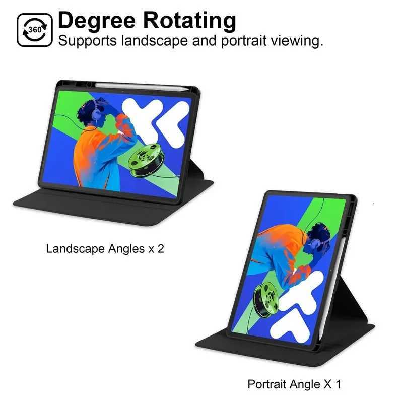 For Xiaoxin Pad Pro 12 7 2025 Case TB375FC Acrylic Rotating Stand Tablet Funda For Tab P12 127 inch TB371FC 2023 C251208